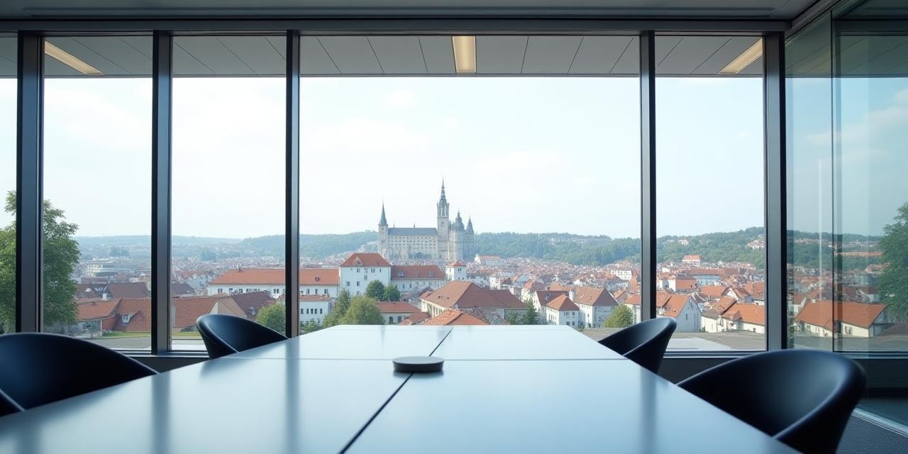 Modernes AlpenTech Büro mit Blick auf die Grazer Altstadt